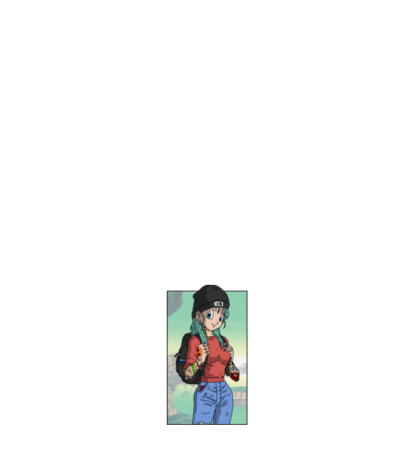 Dragon Ball Bulma minta piros pólón