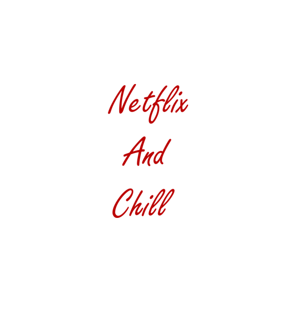 Netflix and chill minta fehér pólón