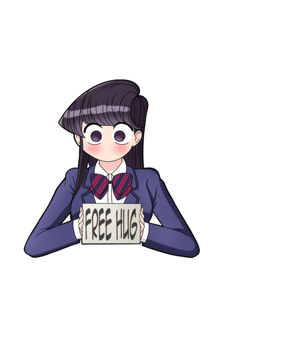 Komi - Free Hug 1 minta világoskék pólón