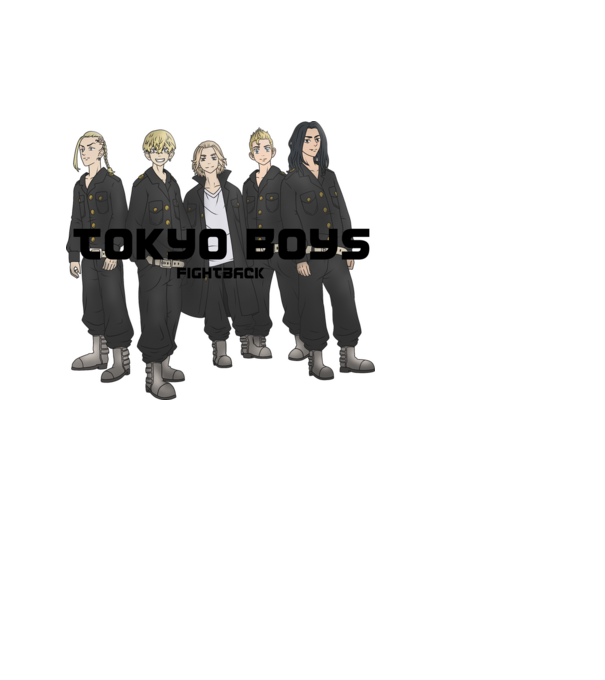 Tokyo Boys minta világoskék pólón