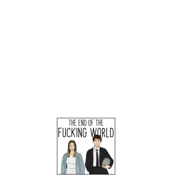 The End Of The F***ing World minta fehér pólón