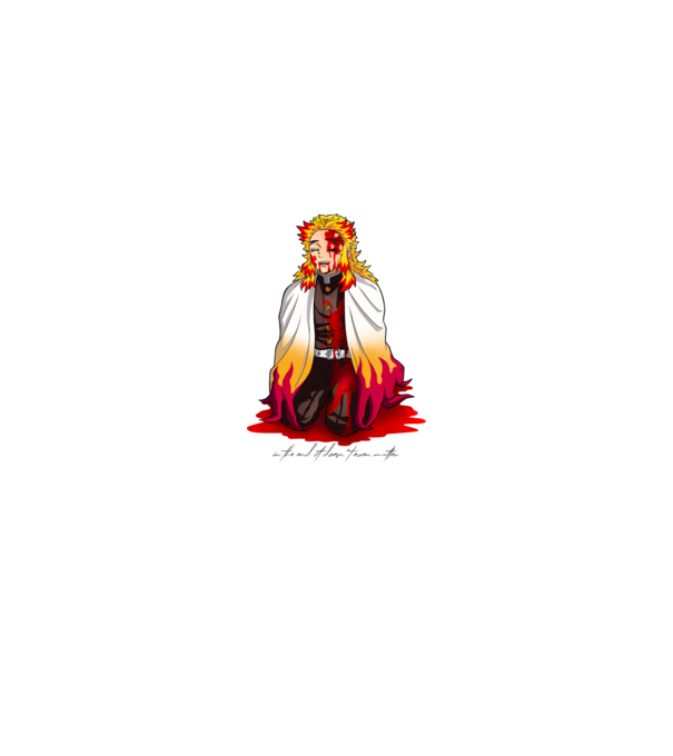 Demon Slayer - In The End minta fehér pólón