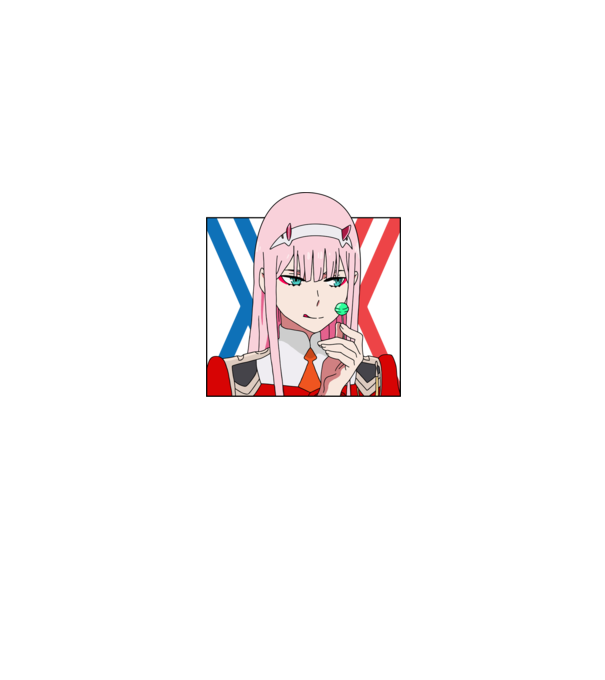 Darling In The Franxx 02 minta fehér pólón