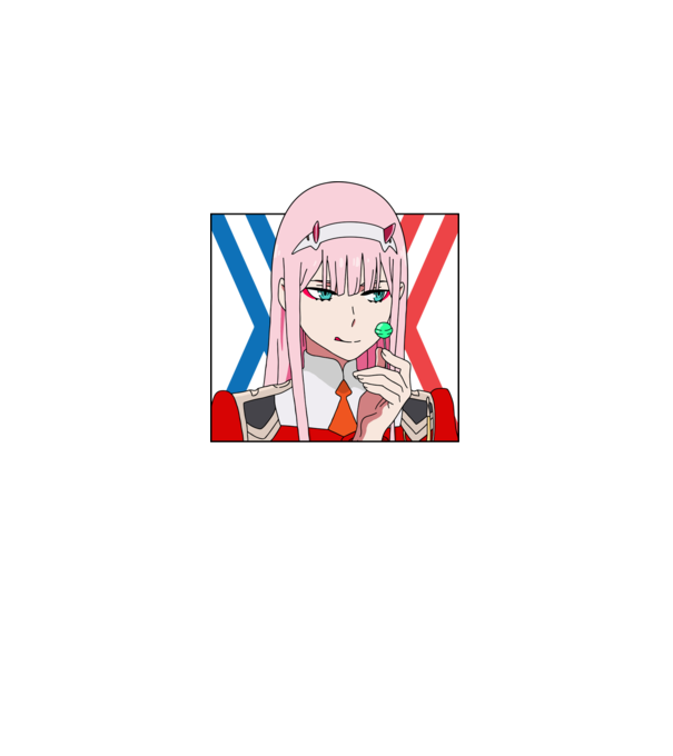 Darling In The Franxx 02 minta fehér pólón