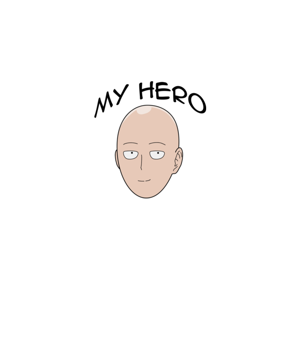 My Hero Saitama minta fehér pólón