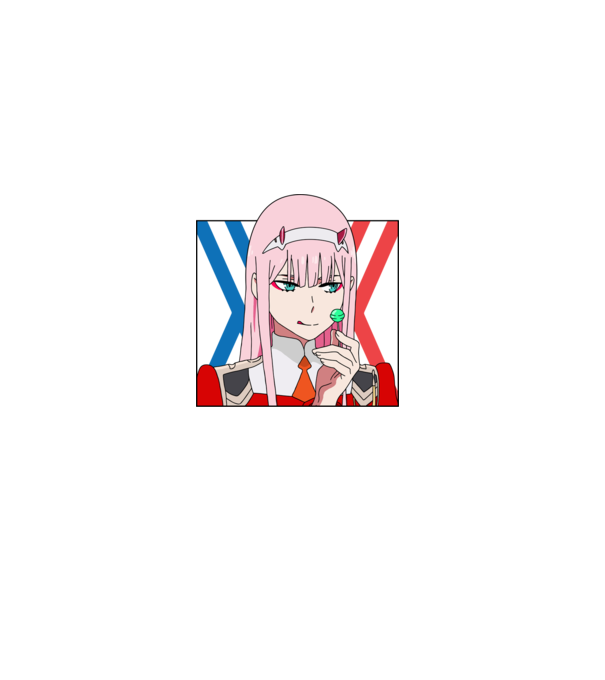 Darling In The Franxx 02 minta fehér pólón