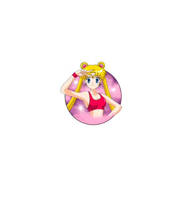Sailor Moon MAGIC minta fehér pólón