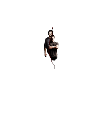 Supernatural minta fehér/piros pólón