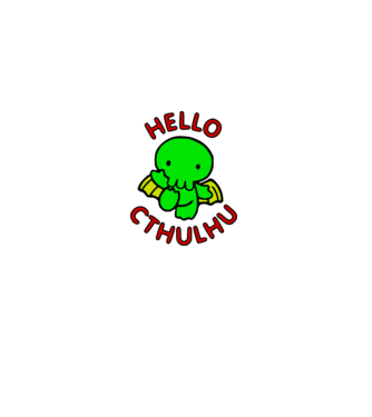 Hello Cthulhu minta fekete pólón