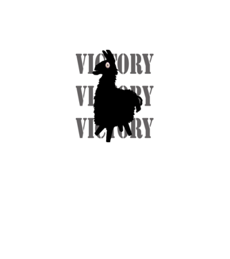 Fortnite Llama Victory minta szürke pólón