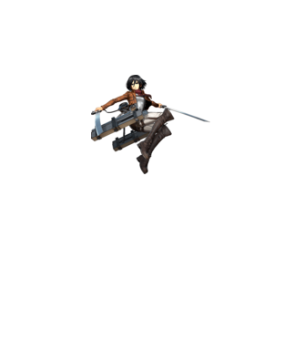 Attack On Titan Mikasa minta szürke pólón