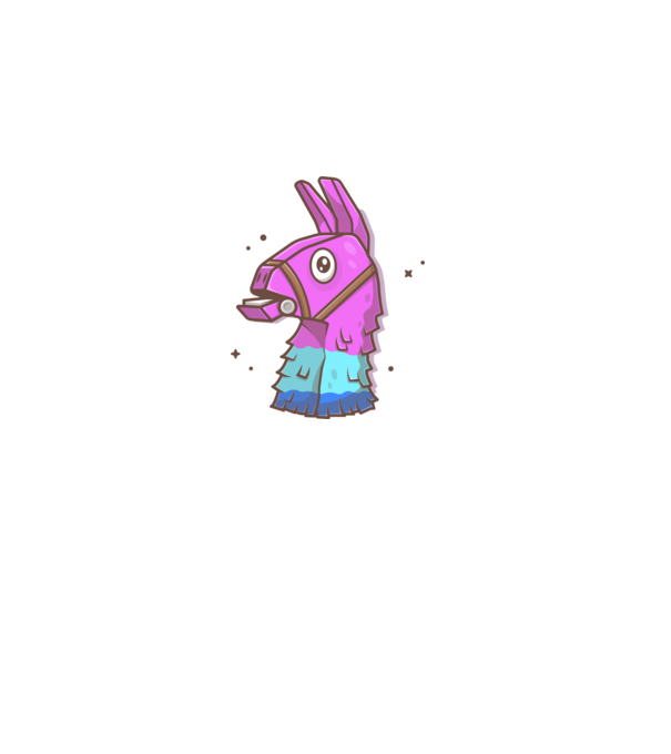 Llama Head minta fehér pólón