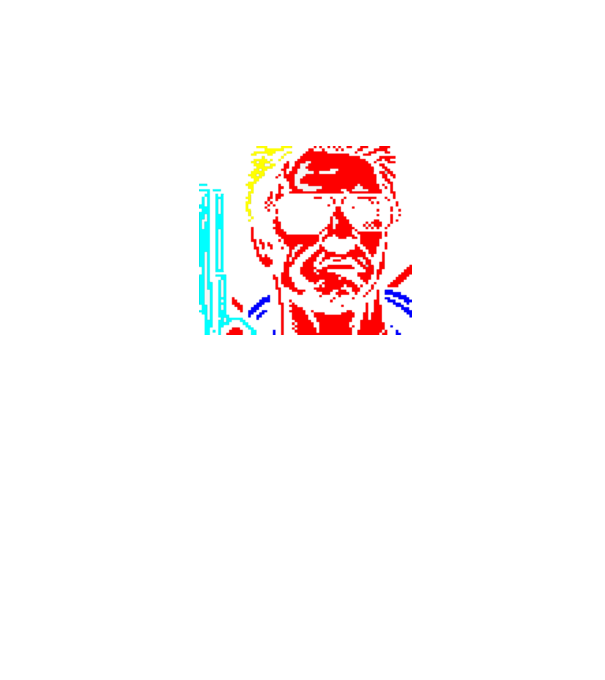 Terminator minta sötétkék pólón