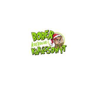Karácsony Bober xmas minta fekete pólón