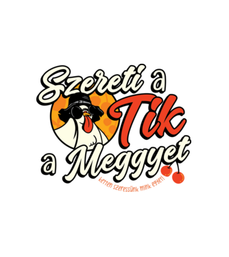 Szereti a tik a meggyett minta fehér pólón