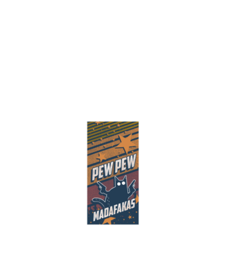 Pew Pew phonecase minta fehér pólón