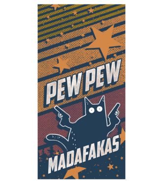 Pew Pew phonecase minta fekete pólón