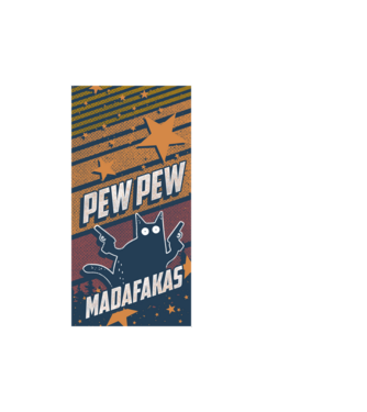 Pew Pew phonecase minta fehér pólón