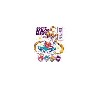 Sailor Moon Kitty minta fehér pólón