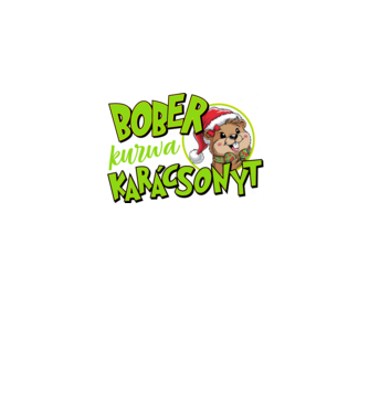 Karácsony Bober xmas minta fekete pólón