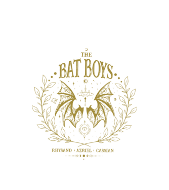 Bat Boys Acotar Tövisek és rózsák udvara minta fehér pólón