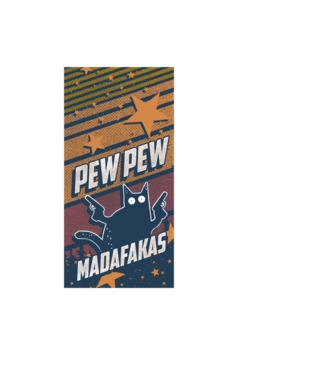 Pew Pew phonecase minta fekete pólón
