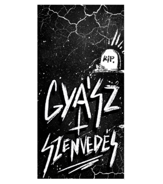 Gyász meg szenvedés minta fekete pólón