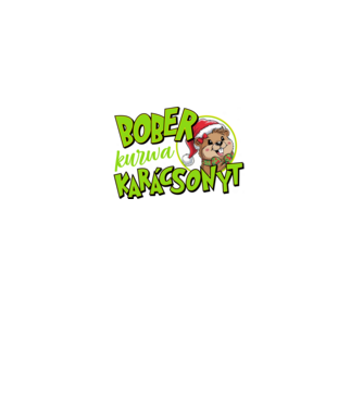Karácsony Bober xmas minta fekete pólón