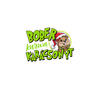 Karácsony Bober xmas minta fekete pólón