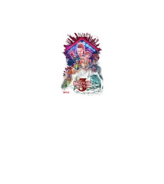 STRANGER THINGS POSTER minta fekete pólón
