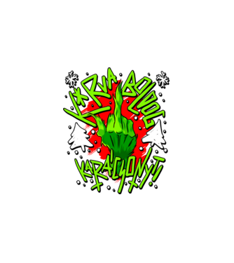 Kurva boldog karácsonyt Grinch minta fehér pólón
