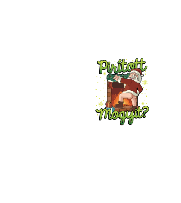 Pirított mogyi Mikulás minta neonsárga pólón