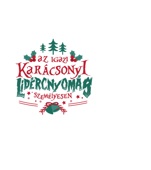 Karácsonyi lidércnyomás minta fekete pólón