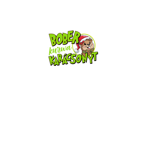 Karácsony Bober xmas minta fekete pólón