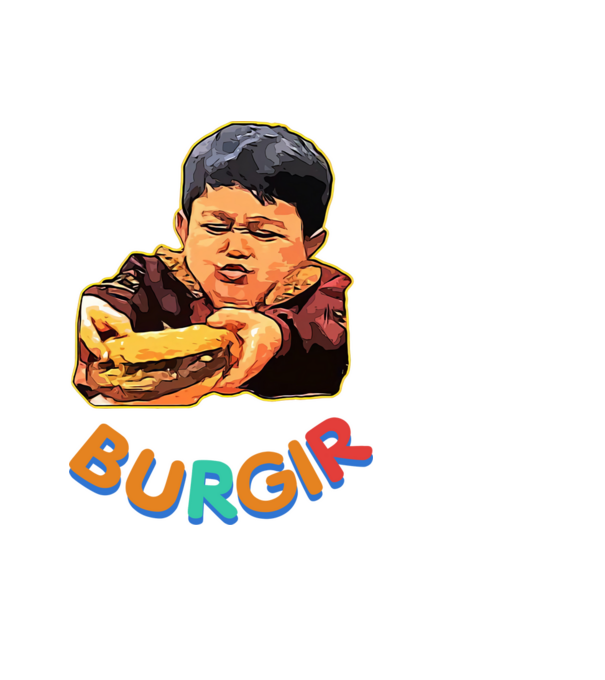 Burgir minta fekete pólón
