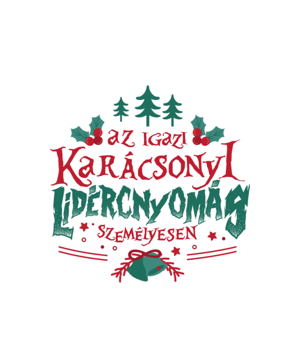 Karácsonyi lidércnyomás minta fehér pólón