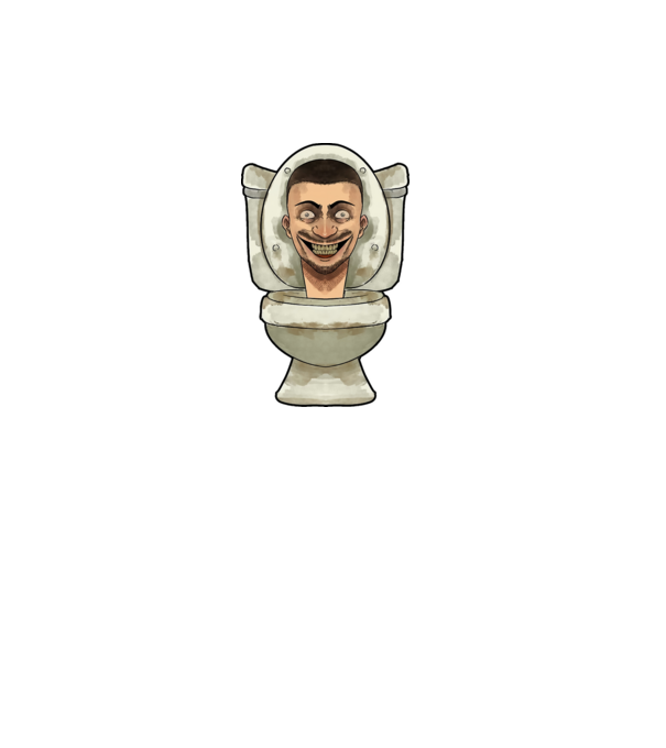 Skibidi Toliet minta fekete pólón
