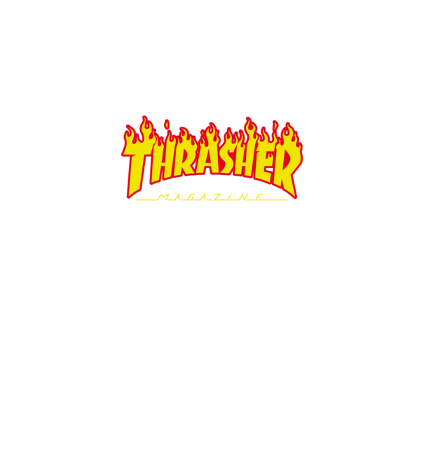 Thrasher minta fekete pólón