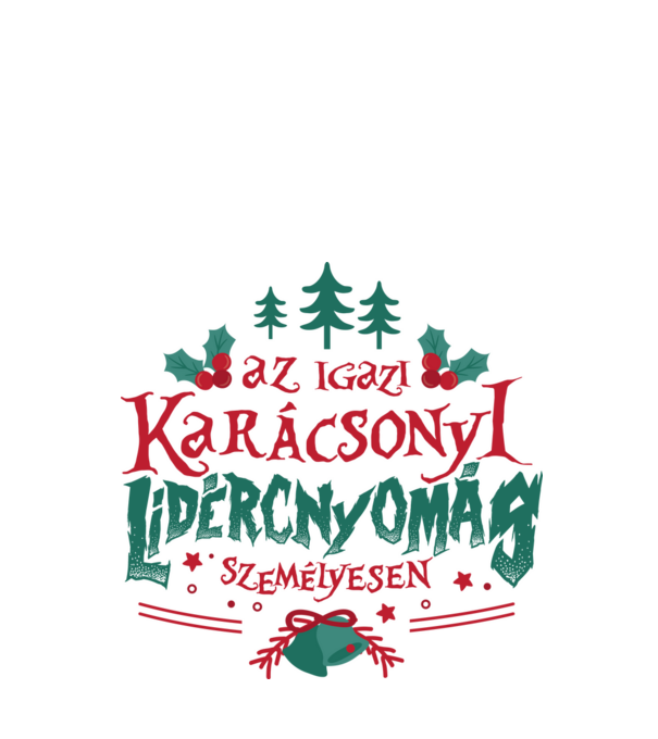 Karácsonyi lidércnyomás minta fehér pólón