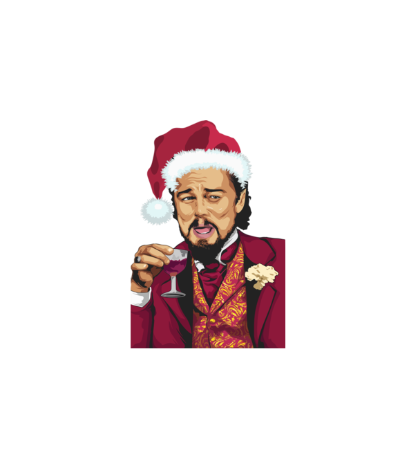DiCaprio xmass minta fehér pólón