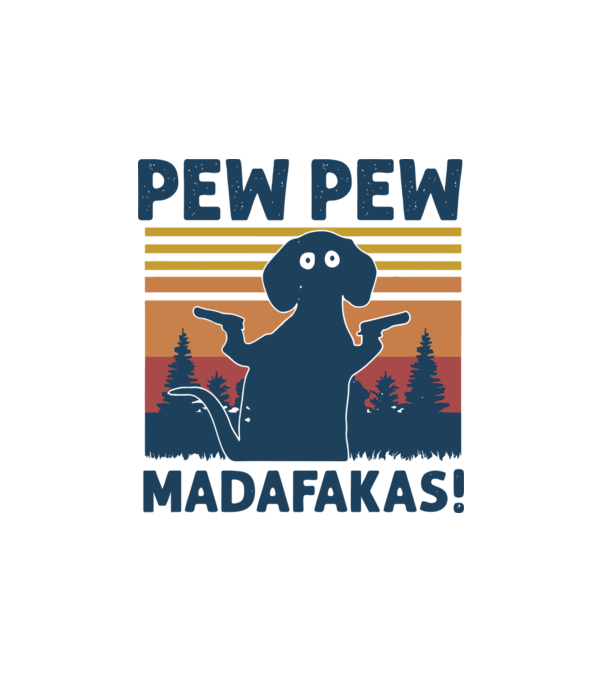 PewPew tacskó minta fehér pólón