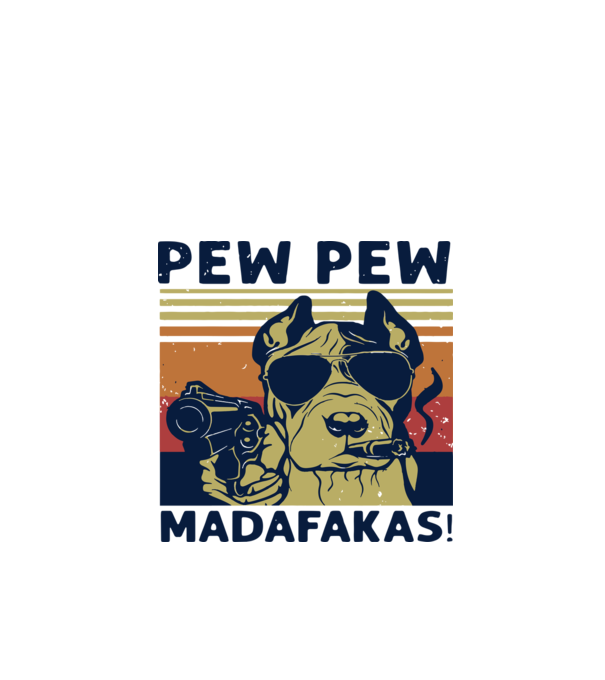 PEW PEW bull minta fehér pólón