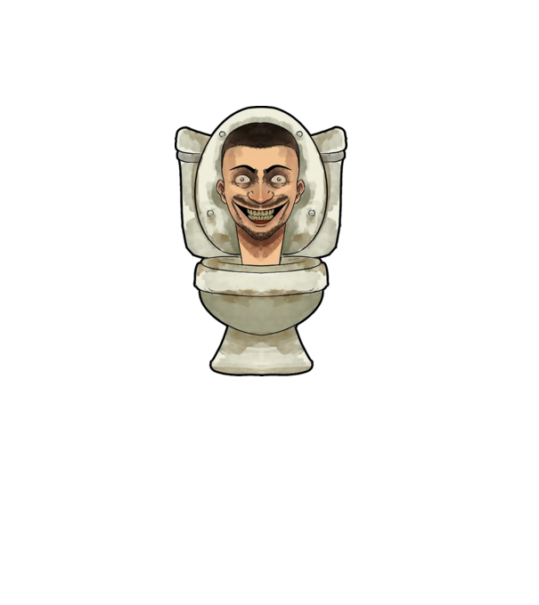 Skibidi Toliet minta fekete pólón