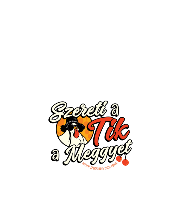 Szereti a tik a meggyett minta fekete pólón