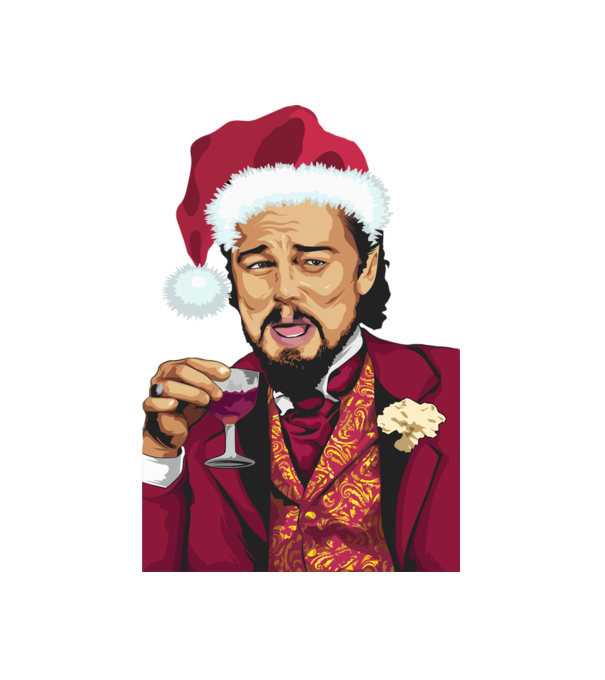 DiCaprio xmass minta fehér pólón