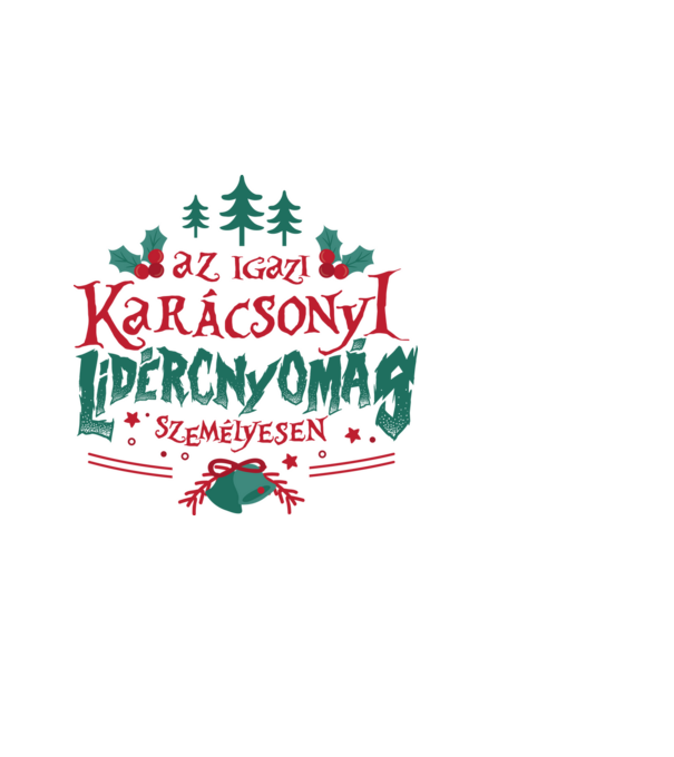 Karácsonyi lidércnyomás minta világoskék pólón