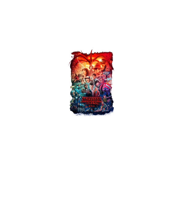 STRANGER THINGS POSTER minta fekete pólón