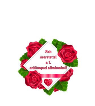 Születésnap nő 7 minta fehér pólón