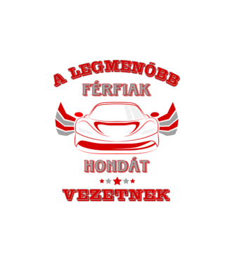 Hondás sofőr minta fehér pólón