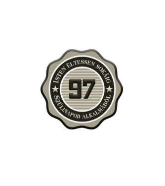 97 éves minta fehér pólón